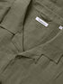 KnowledgeCotton Apparel  - Box fit short sleeved linen shirt GOTS/Vegan - Burned Olive